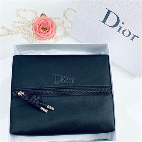 dior black makeup pouch